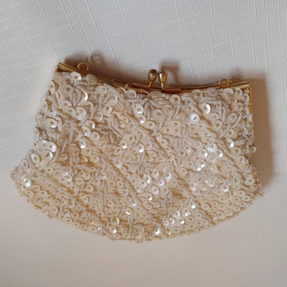 Vintage Hand Beaded Evening Purse Du-Val Made in Hong Kong